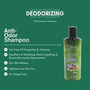Organic Olive Essence Pet Shampoo 450ml Pet Shower Gel Dog Cat Shampoo Pet Grooming Anti bacteria Deodorizing Olive Oil Bath Shampoo