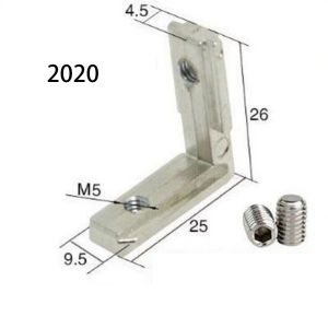8Pcs Inner Corner L Bracket 2020/3030/4040 L Bracket Angle Bracket