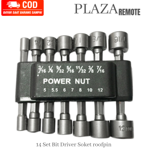 MATA BOR KONEKTOR Hex NUT Soket ROOFING SET 9 PC DAN 14 PC