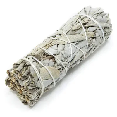 4 inches mported Inches White Sage bundle Smoked And Purified White Sage To Dispel Negative Energy Clearing Negative Energy Clean Air 白鼠尾草烟熏净化驱除负能量