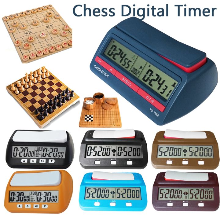 thumbnail image 2 of Digital Chess Clock Timer, Professional Board Games Timer Portable Chess Timer (Yellow 2 of 12
