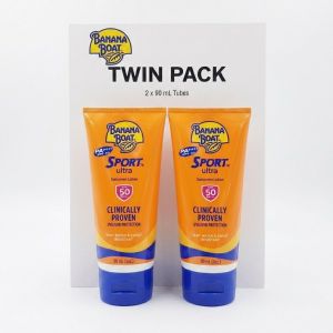 Banana Boat Sport Ultra Sunscreen Lotion SPF 50 Broad Spectrum Water Sweat Resistant 90ml Travel