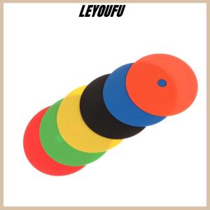 LEYOUFU 10Pcs Football Flat Cones Marker Disc With Holes Football Basketball Sports Speed Agility Training Aids Markers