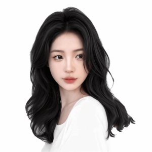 JON09 Heat Resistant Shoulder Layered Synthetic Wig Brown Black Wavy Bob Curly Wig With Bangs Sweet Fluffy Lolita Cosplay Wigs for Women