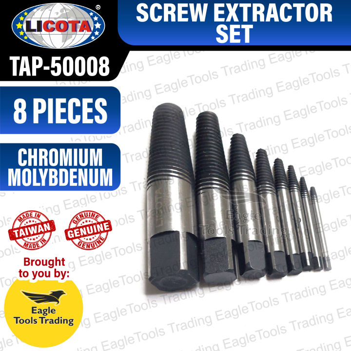 Licota Screw Extractor Set 8 Pieces TAP-50008 | Lazada PH