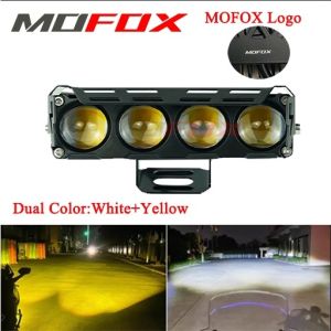 MOFOX P4 Laser Gun 60W MDL Motorcycle Mini Driving Light Dual Color High/Low Beam 4 Lens Waterproof Auxiliary Lights Spotlight For Motorcycle LED Light