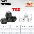 SYK Poly Fitting Poly Pipe Connector HDPE Poly Fitting Smart Coupler Elbow Tee End Cap Sambungan Paip Air. 