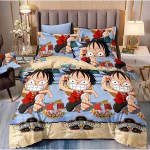 (ส่งฟรีเคอรี่) ชุดเครื่องนอนครบชุด 6 ชิ้น 3.5 / 5 /6 ฟุต ลายวันพีช ลูฟี่ ลายการ์ตูน ผ้าปูที่นอน+ผ้านวม+ปลอกหมอน+ปลอกหมอนข้าง เก็บเงินปลายทาง