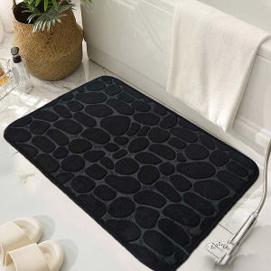Thảm Lau Chân Nhà Tắm 40x60cm Chống Trượt Thấm Hút Nhanh Khô Thảm Lót Sàn Nhà Tắm Vân Đá In Nổi Chất Liệu PVC Chống Nước
