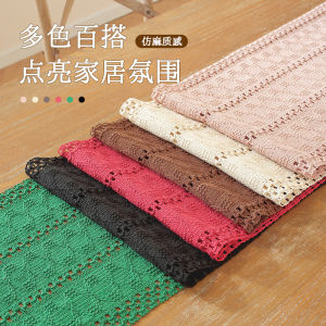 4/6/8/10 seaters Beige green red Boho Table Runner with tassel Hand Woven Cotton Linen Table Runner Rustic Farmhouse Table Runners for Kitchen Dining Table Coffee Table TV Cabinet Table Cover Cloth Decor For New Year Party
