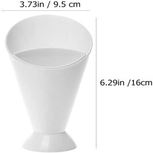 2 In 1 Reusable French Fries Cup Holder Plastic Cone Ketchup Dipping Salad Cups Bowls