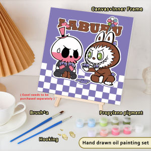 Child painting Paint by Numbers scenery oil painting Decorative hanging picture with frame 装饰画