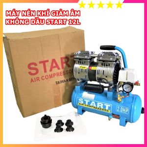 Máy nén khí Đài Loan START ST0612 bình 12 lít - Tự động nạp khí giảm âm không dầu chống ồn