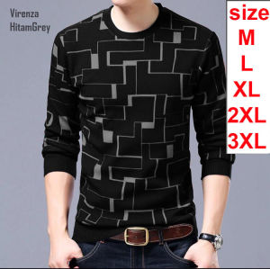 KemejaKita - Kaos Pria Virenza Baju Pria Lengan Panjang Atasan Pria Fashion Pria