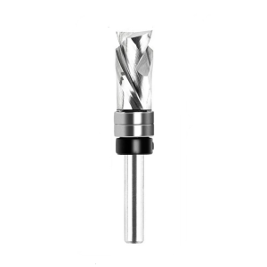 Spiraling Woodworking Router Bit Cementite Alloy Steel Flush Trim Border Efficient Chip Removal For Precise Trimming