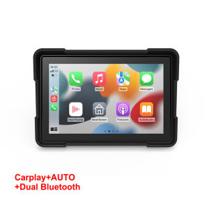 Free Ship Wireless CarPlay Android Auto Screen for Motorcycle Dual Bluetooth Touchscreen with Front & Rear Dash Cam Waterproof Navigation