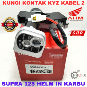 KUNCI KONTAK SET MOTOR SUPRA X 125 KARBU HELM IN HONDA KYZ KABEL 2 KUALITAS ORIGINAL ASLI AHM KONCI