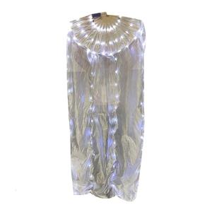 Handmade LED Dance Fan Right Hand Designing Illuminated Long Silk Fan for Dancers and Performers