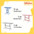 โต๊ะอาหาร YellowHouse โต๊ะพับหน้าเหล็ก ขนาด 4ฟุต โต๊ะ โต๊ะพับ โต๊ะขายของ โต๊ะพับแม่ค้า ขาเหล็กกลมไขว้พับเก็บได