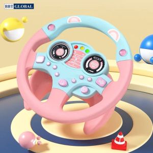 Đồ chơi vô lăng lái xe ô tô có đèn và nhạc xoay 360 độ cho bé 1026-03