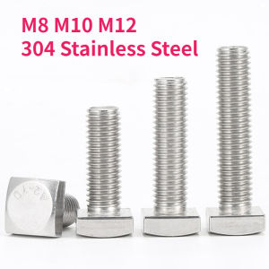 M8 M10 M12 GB35 304 Stainless Steel Square Head Screws Bolts Length 12-60mm