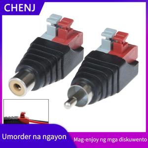 CHENJ Speaker Wire A/V Cable to Audio Male Famale RCA Connector Press Plug Terminal