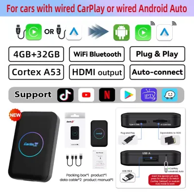 Carlinkit ai box carplay wireless Carlink kit android auto wireless dongle adapter car link kit android 13 Tbox plus 车联通