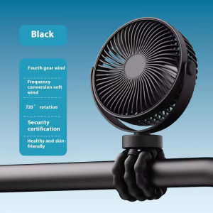 5000mAh Baby stroller fan small Octopus baby trolley fan  children  blow complementary food  charging mini outdoor walking baby artifact hanging Night Light vertical electric fan on quiet bed.