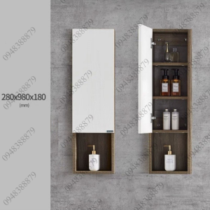 Kệ đựng mỹ phẩm kệ treo tường phòng tắm phòng vệ sinh gỗ MDF nhập khẩu chống ẩm cao cấp dễ dàng lắp ghép MS05