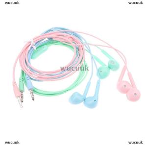 wucuuk หูฟังแบบมีสาย U19ผิวเรียบหูฟัง3.5มม. พร้อมชุดหูฟังเพลงตัดเสียงรบกวนมือไมค์ในตัว