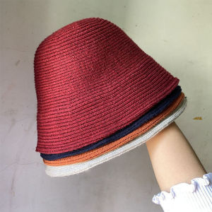 GAI39 Korean Women Thicken Warmer Knitted Autumn Felt Wool Hat Warm Hats Bucket Hat Fishing Cap
