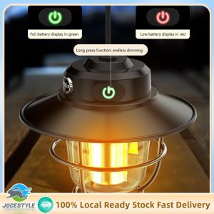 Jocestyle LED Camping Lantern Vintage 200LM Atmosphere Lamp Stepless Dimming Type-C USB Rechargeable for Hiking Fishing Emergency
