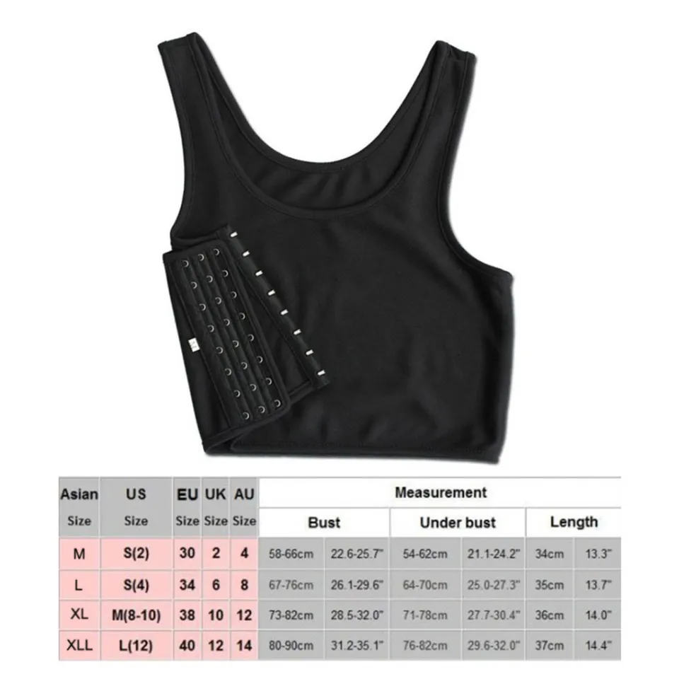 Breathable Trans Chest Binder Tank Tops Bandage Trans Breathable Side Hook  Bustier Bra for lesbian T