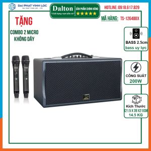 Loa Xách Tay Dalton PS-K6A - Thiết Kế Tinh Gọn - Tặng Kèm 2 Micro Hát Karaoke - Đại Phát Vĩnh Lộc
