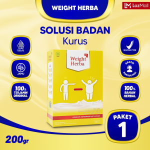 WEIGHT HERBA 1 BOX No 1 Formula Khusus Solusi Badan Kurus Gemuk Ideal Herbal Alami 200gram