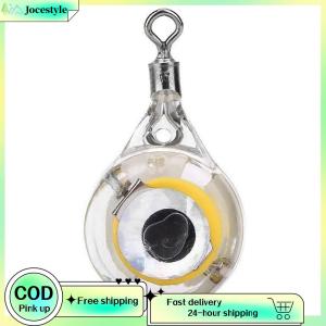 [Jocestyle Outdoor Mall]10Pcs Underwater Night Light Lure Mini Eye Shape Lighted Flasher Bait Battery Powered LED Fish Light for Attracting Fish