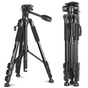 CROWNSTAR Tripod F-550T / ST-666 Aluminum Alloy DSLR Professional Tripod with Phone Clip Free Bag