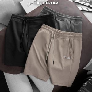 Quần short nam chất tổ ong  mác chữ nhỏ bằng cao su thời trang