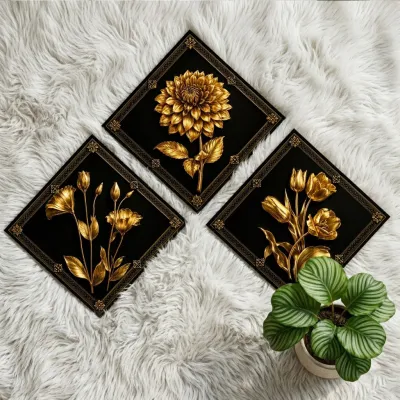 Bingkai Kaligrafi Aesthetic untuk Dekorasi Rumah dan Kantor 1 Paket Isi 3 Pcs Desain Menarik dan Praktis untuk Berbagai Area