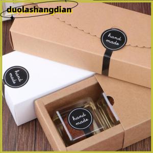[Duola] 100x Black Handmade Adhesive Seal Stickers DIY Cake Gift Packing Label Stickers