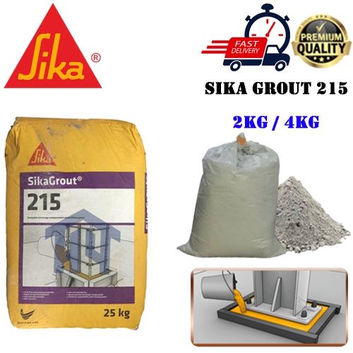 SIKA Grout 215 (2KG / 4KG) PUMPABLE SHRINKAGE COMPENSATED CEMENTITIOUS ...