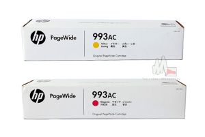 HP 993AC M แดง  993AC Y เหลือง PageWide  Managed mfp p77740 หมึกแท้