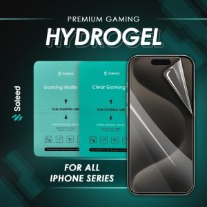 SOLEED - iPhone Series Gaming Hydrogel Clear Matte | Anti Gores 11/12/13/14/15/16/Pro/Max/Plus/X/S/E