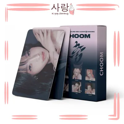 55pcs BabyMonster《CHOOM》Pink Black LOMO Cards Set Collection Kpop Ruka Pharita Asa Rami Rora Chiquita Ahyeon Photocard Kad Foto