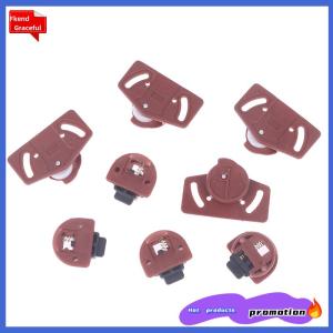 Fkend 4 Pairs Wardrobe Roller Sliding Door Gear Circuit Board Indoor Panel Kit Furniture Sliding Door Roller Set Cabinet ABS Wheel