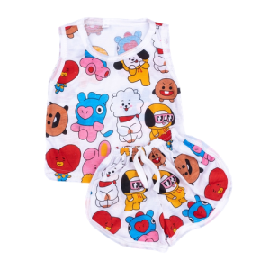 AYDA - SETELAN SINGLET ANAK COWOK / SETALAN ANAK MOTIF ANIMAL KOMBINASI