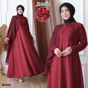 ARTALIA 3458 gamis gaun pesta pernikahan kondangan wisuda walimah muslimah