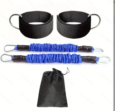 60LB-80LB Gym Rubber Rope Resistance Belt Fitness Training Coach Taekwondo Kick