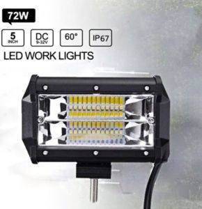 72W Spot LED Light Work Bar Lamp Driving Fog Offroad 4WD