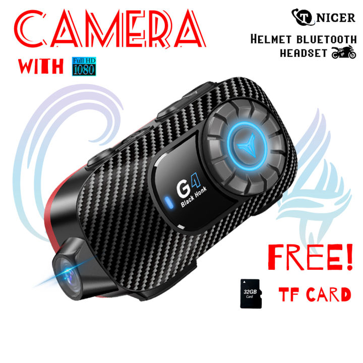 Helmet bluetooth headset with hot sale camera